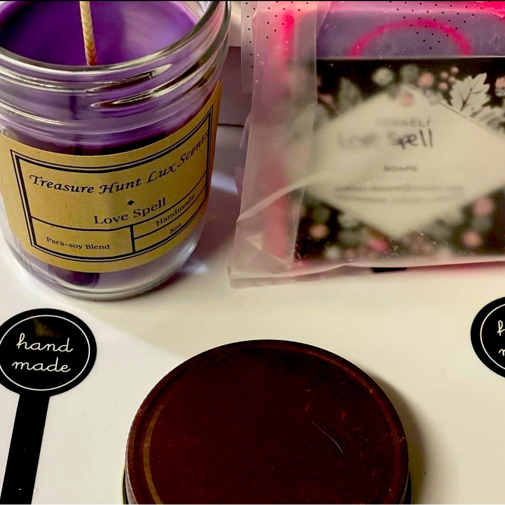 Both new homemade candle and soap bundle